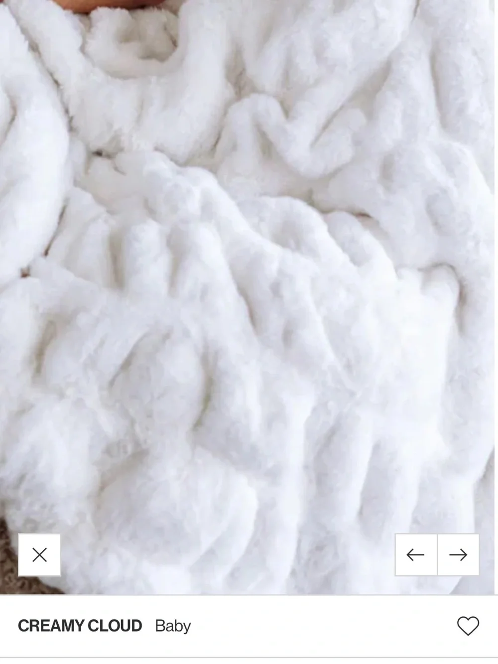 lola Creamy Cloud Quilted Baby Blanket - White